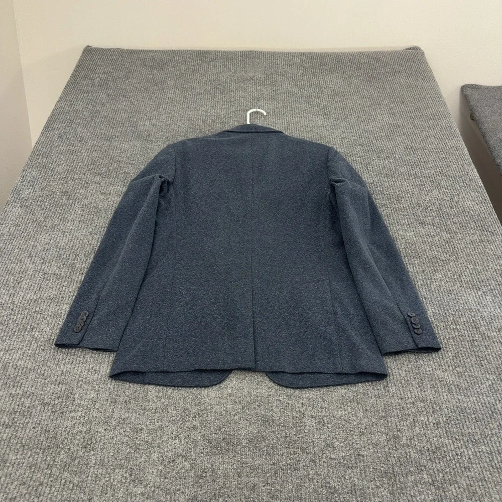 Artefact Blazer Mens 40R Blue Cotton Blend Knit Two Button Casual Sport Coat